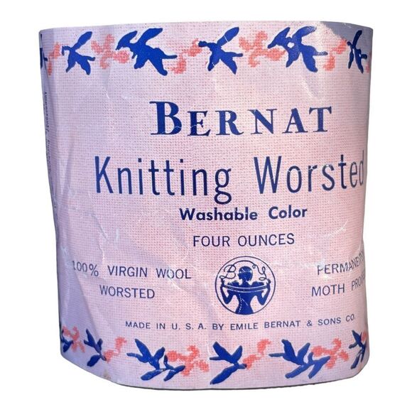 Bernat Navy Blue Yarn lot of 2 vintage virgin wool - Picture 2 of 8